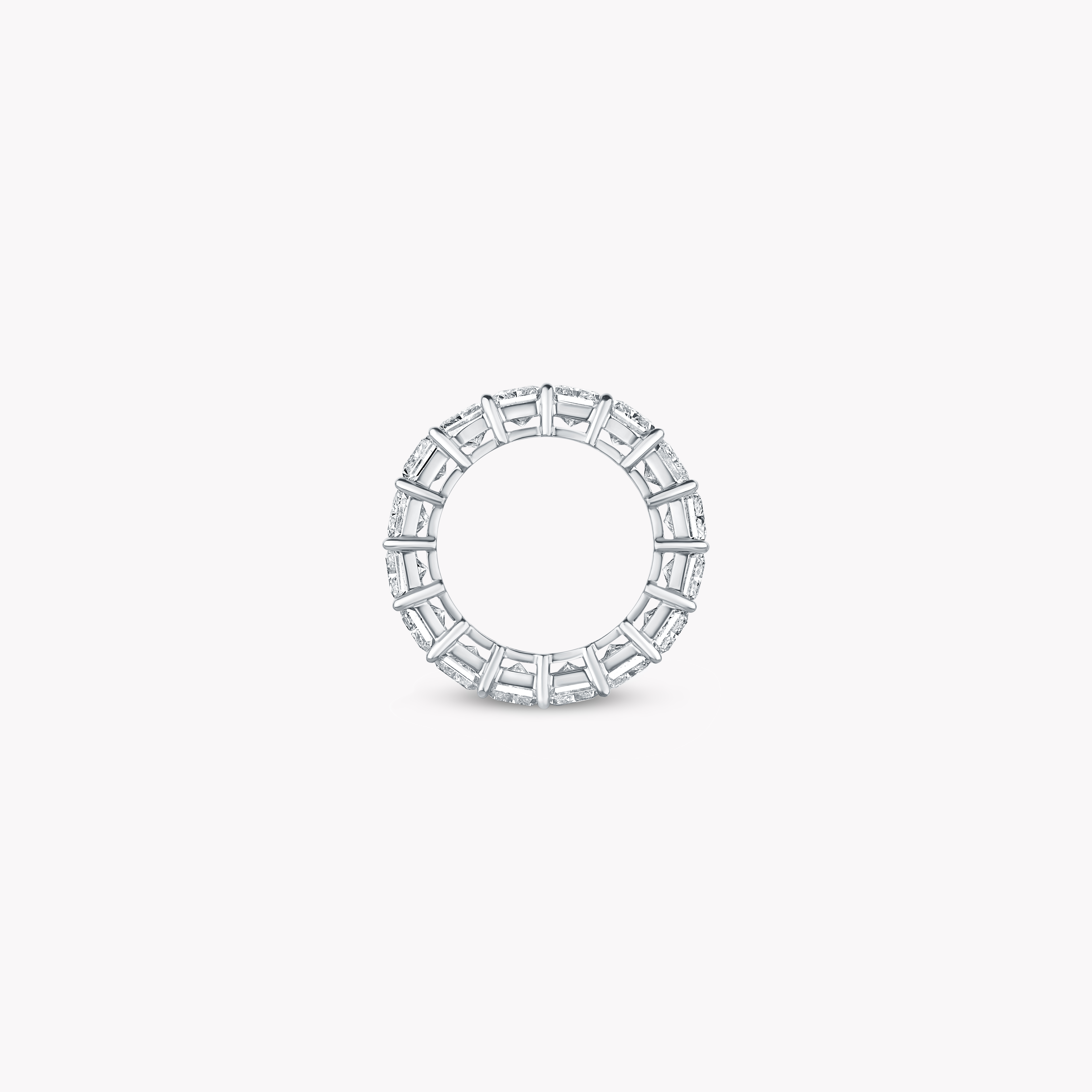 Каблучка з діамантовою доріжкою огранювання Радіант Medium Classic