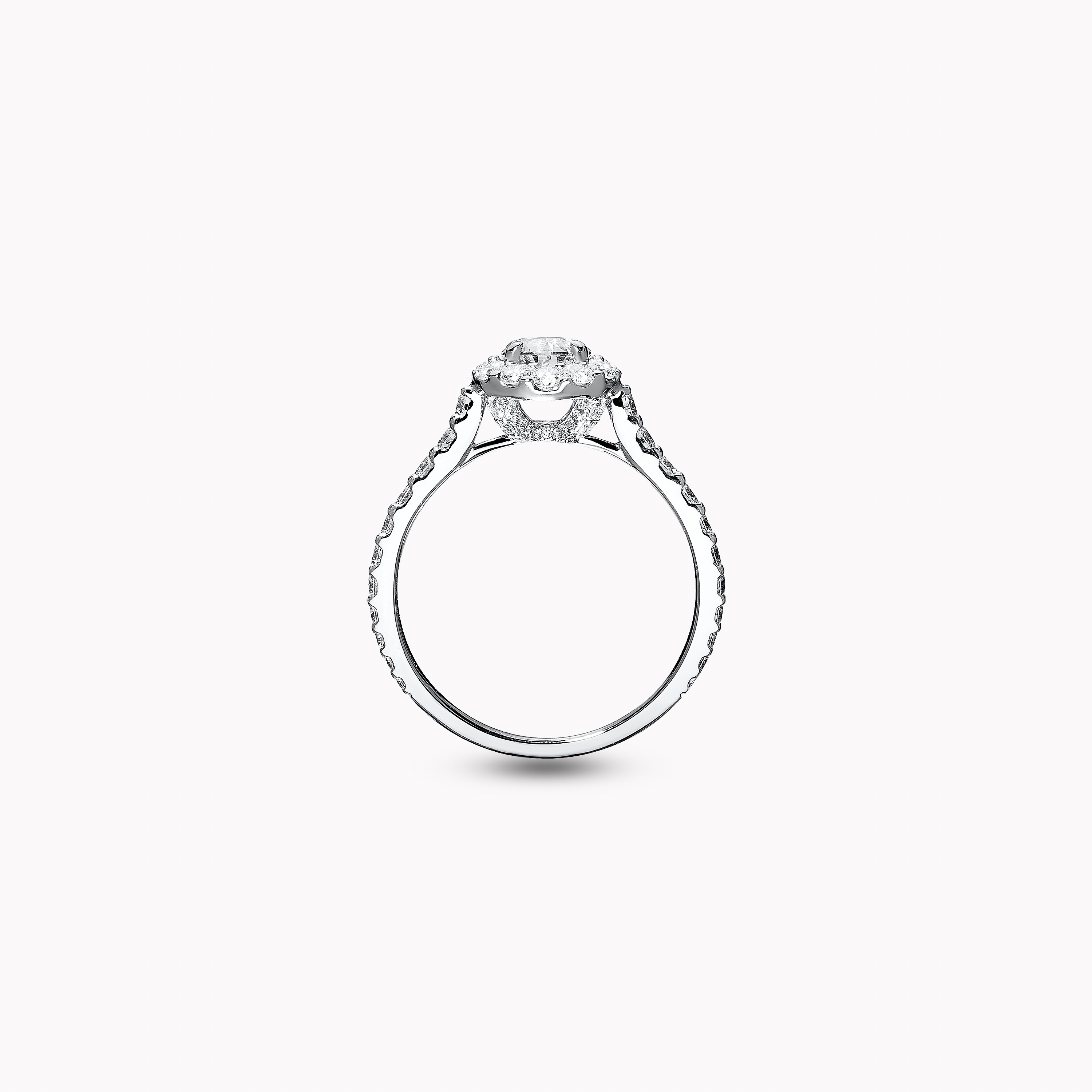 Каблучка з діамантом огранки кушон Legenda