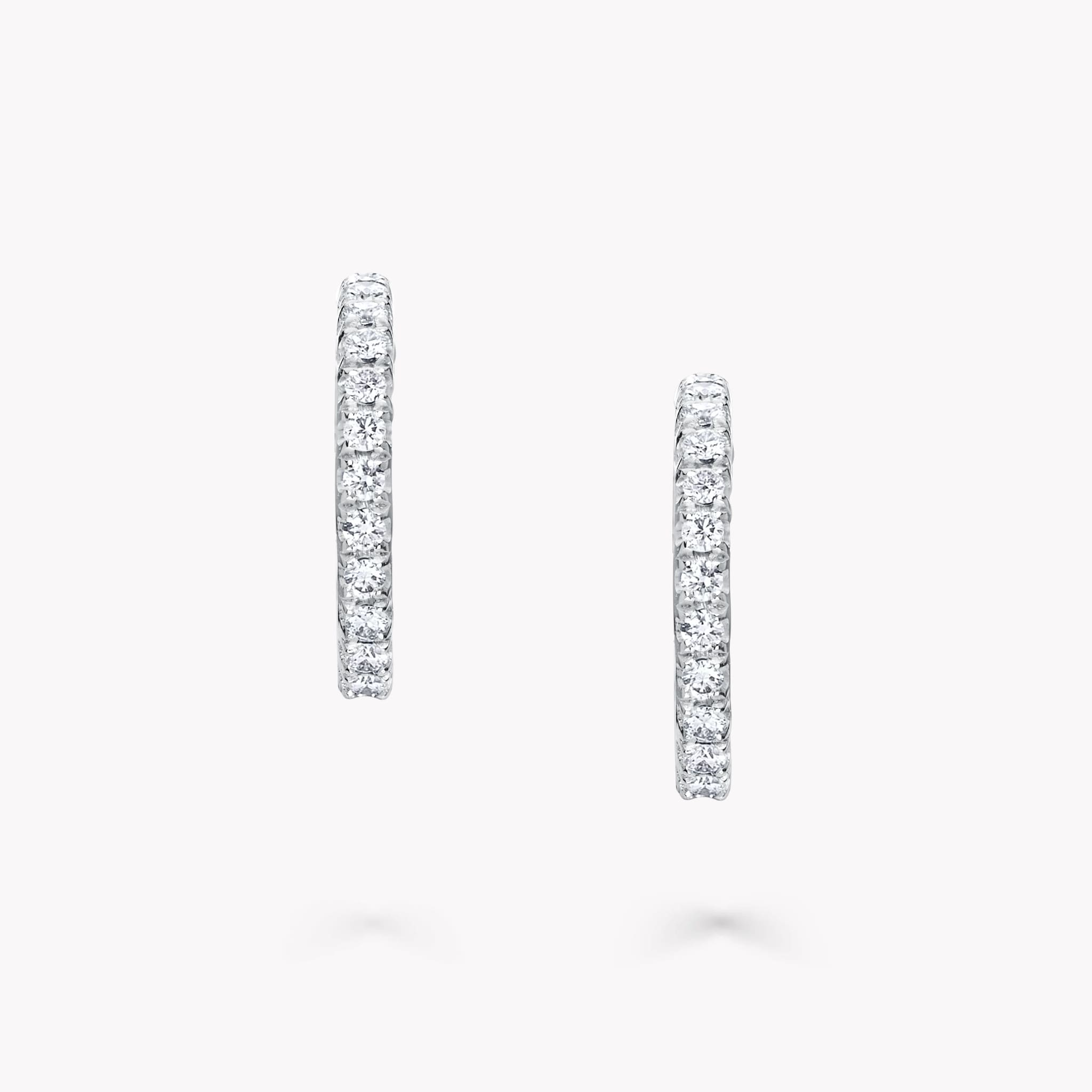 Сережки з білого золота з діамантами Classic