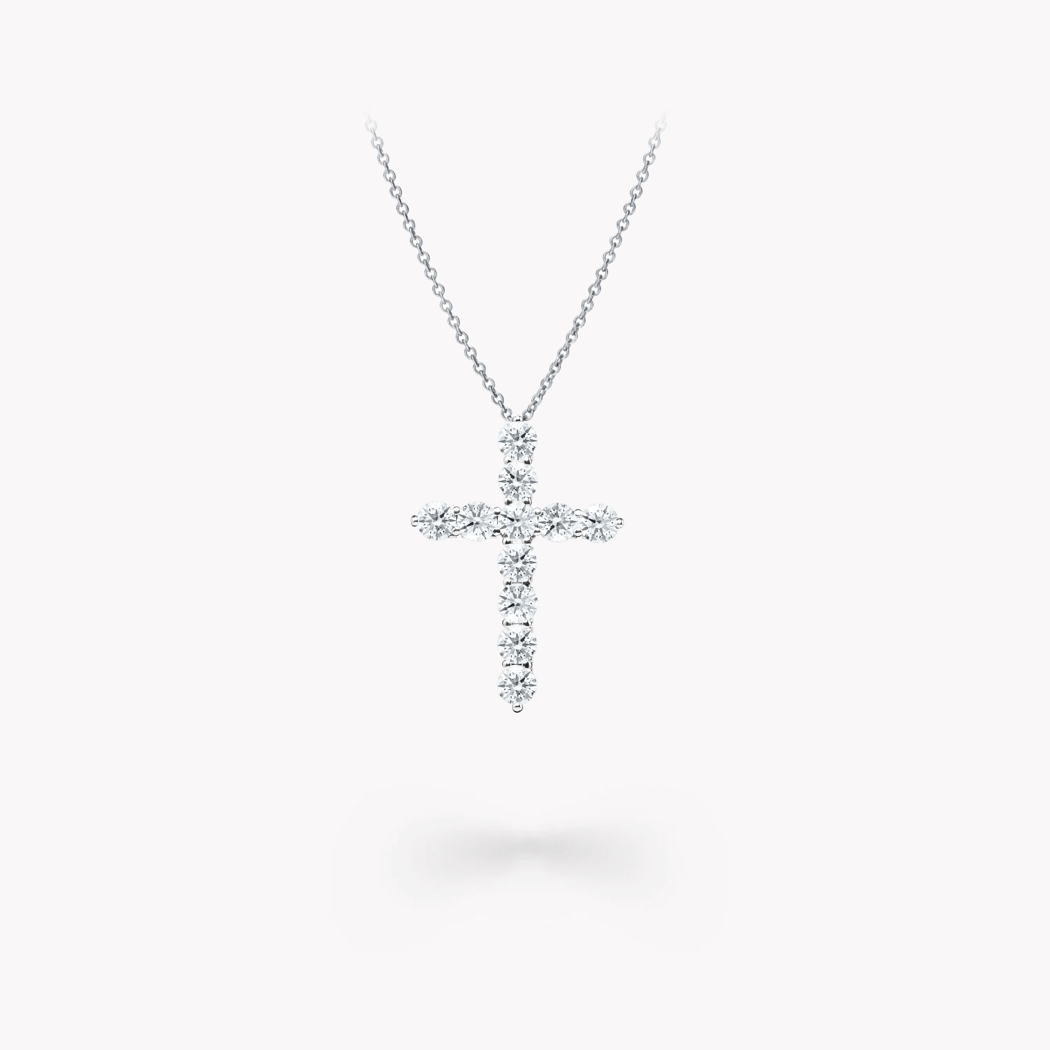 Підвіска хрестик з натуральними діамантами